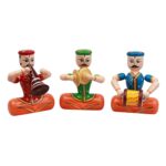 Indian Handcrafted Traditions of Sounth India Different Cultures Figurines Playing Instruments Wooden Idol Showpiece for Home Decor