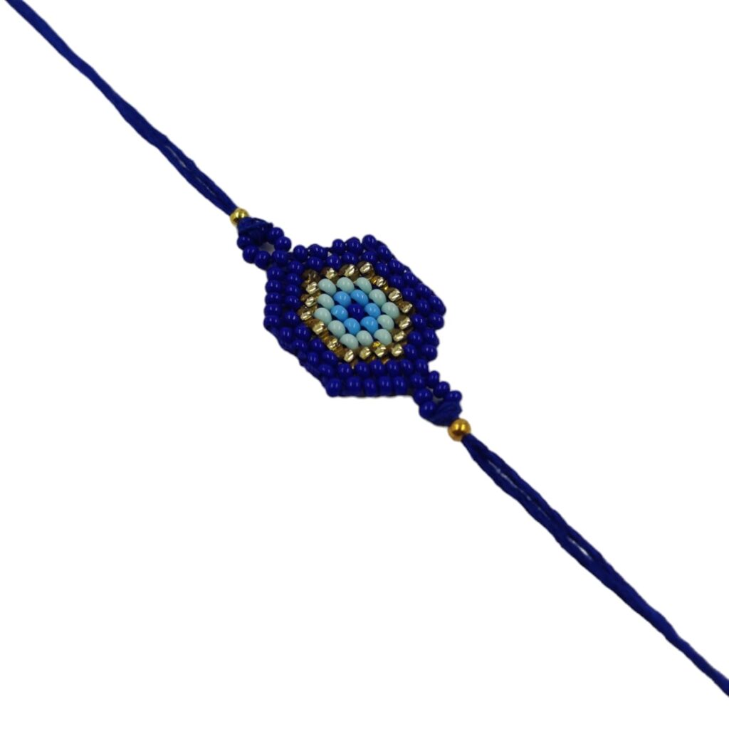 Prapti Handicrafts Crochet Handmade Rakhi For Brothers Kids With Greeting Card For Rakshabandhan Rakhi Gift for Brother/Bhaiyya/Bhai With Roli Chawal