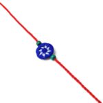 Prapti Handicrafts Hand Embroidered Fabric Rakhi for Brothers red