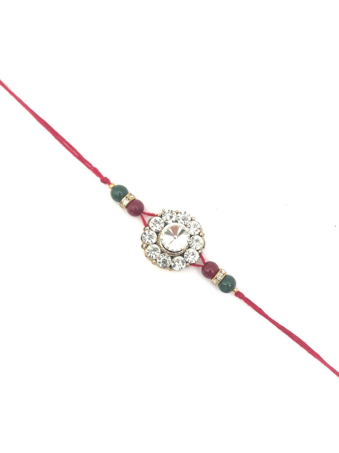 Prapti Handicrafts Handmade Multicolour kundan Beads rakhis for Brothers