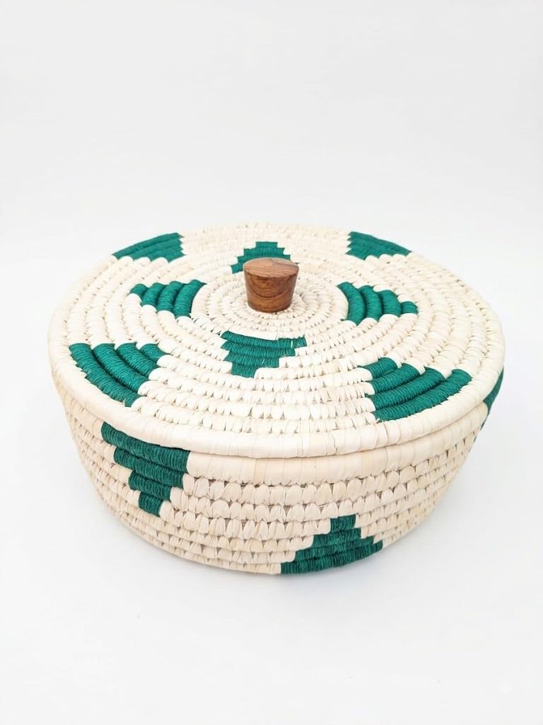 Sabai Grass Roti Casserole with Lid – Eco-Friendly Handcrafted Chapati Box & Hot Case | Multipurpose Storage Container for Dry Fruits, Bread & Dining Table Décor & Gifting
