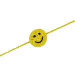 Prapti Handicrafts Handmade Eco-Friendly Crochet Cartoon Keychain Rakhi for Kids, Boys/Girls (smily)