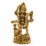 ADK Handicraft Brass Maa Kali Statue, 5 Inch Maha Kali Standing on Shiva Idol, Kalika Devi Murti for Home Temple, Pooja Mandir and Religious Decor, Navratri, Kali Puja and Housewarming Gift