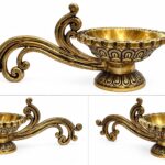 Brass Aarti Vilakku Traditional Sacred Lamp with Handle|pooja|gift for marriage,housewarming and festivals |Indian handicraft |traditional homedecor| Diwali Diya |