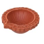 CHODDHAN Multiple Designs Mitti Diya for Diwali Festival Decoration and Puja Clay Handicraft Deepak mati na Diva (Pack of 10)