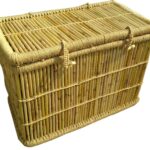 Cane Bamboo Laundry Basket Multicolor