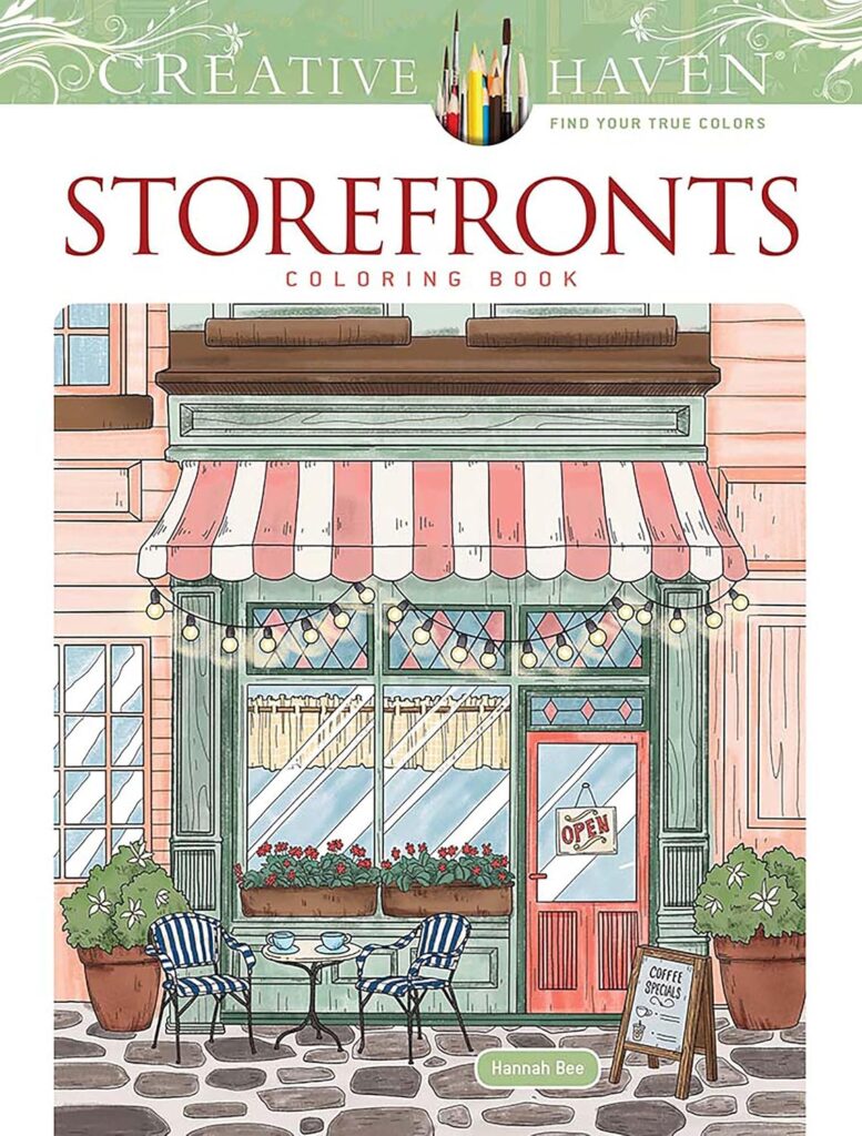 Creative Haven Storefronts Coloring Book (Adult Coloring Books: USA)