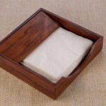 DWH Deluxe Wood HANDICRAFTS Antique Handcrafted Tissue Holder//Elegant Wooden Tissue Holder, Tissue Organizer, Tissue Dispenser//Tissue Box Cover/Holder (Brown)