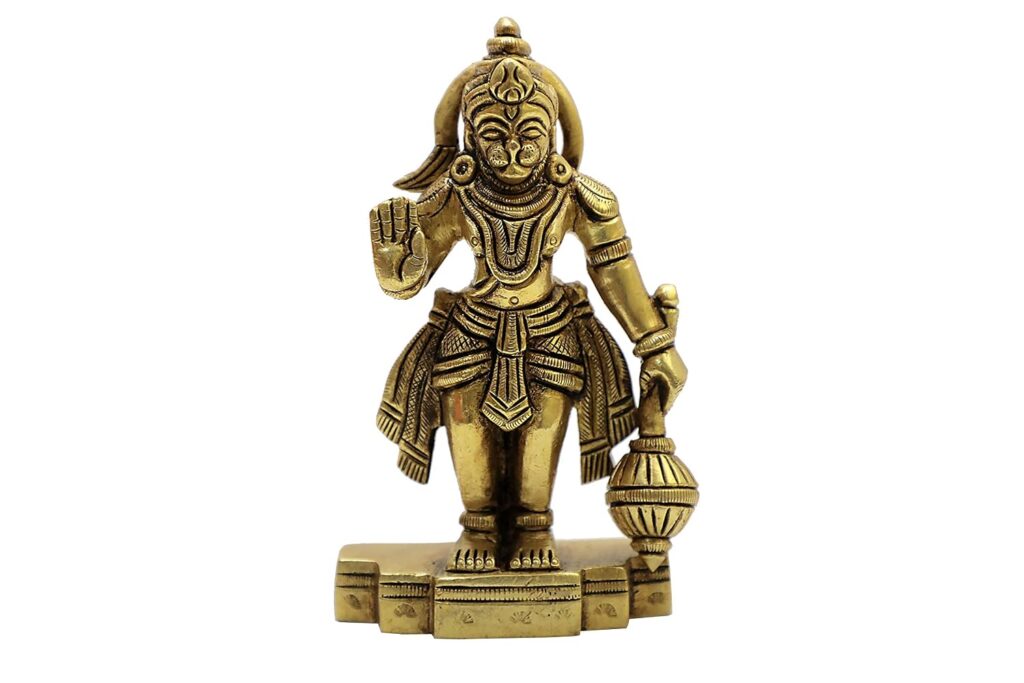 Hanuman God Brass Collectible Handicraft Art