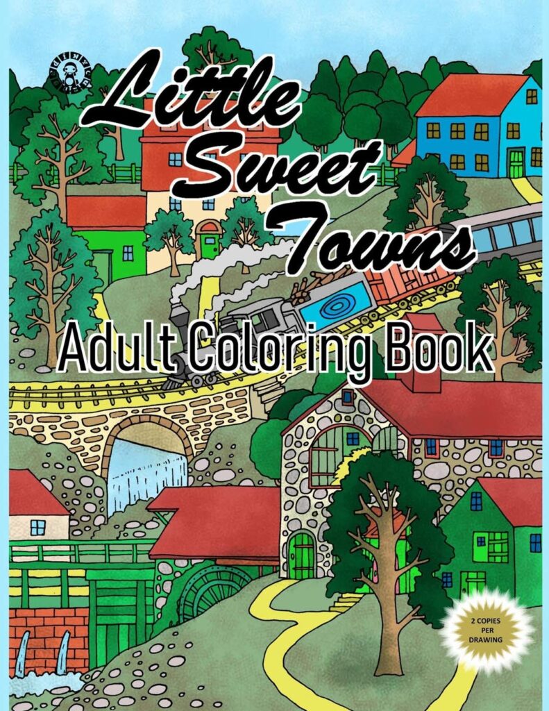 Little Sweet Towns: Adult Coloring Book: 2 (Coloring Books for Adult)