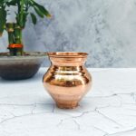 SHINDE EXPORTS Small Size Copper tamba lota Kalash for puja Drinking Water Pooja (8cm 55gms)