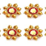 Taj India Handicrafts Flower Shape Diya Decorative Urli Bowl for Home, Office and Table Décor Floating Flowers and Tea Light Candles Home