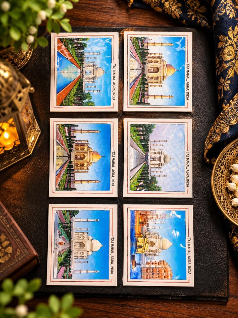 Taj Mahal Agra India Vintage Style Matchboxes Set of 6