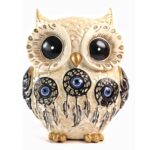 The Spiritual Living Owl Statue for Good Luck II Aesthetic Resin Owl Art Figure Showpiece II 3.5 Inch II Feng Shui & Vastu II Evil Eye II Showpiece for Home Decor II II (6 INCH, 1)
