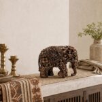 elaris Exquisite Tribal Art Elephant Sculpture Showpiece for Home & Office Décor | Heritage-Inspired Decorative Figurine for Living Room, Study, Shelf & Console Table Styling