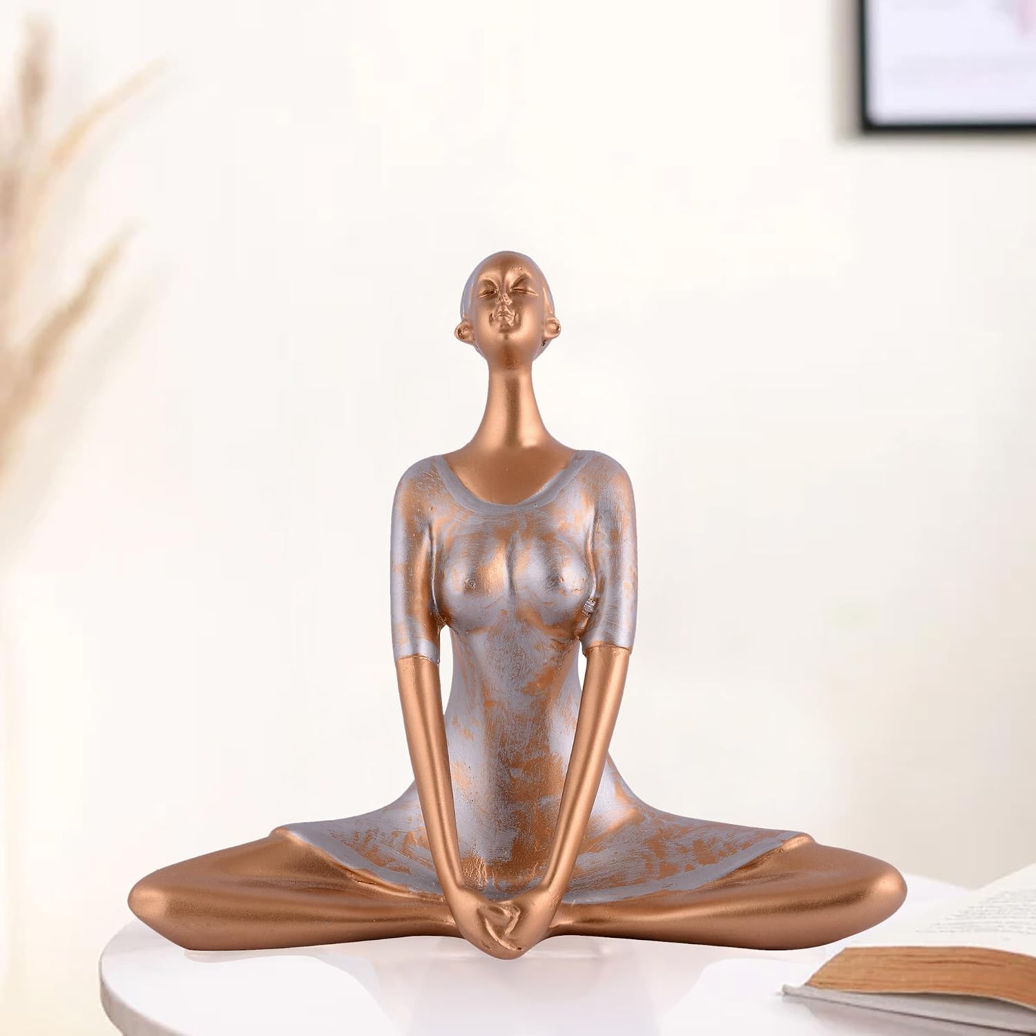 zart Yoga Lady Home & Office Decor Resin Fantasy Showpiece (Y1200),Multicolor